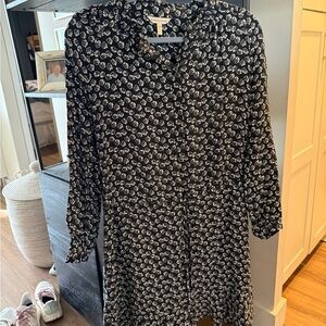 Rebecca Taylor Black and White Floral Top